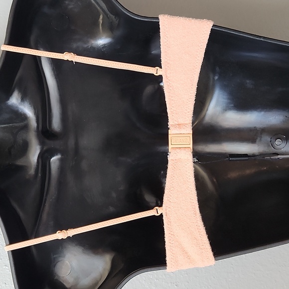 Peach Terry cloth cheeky coverage swimsuit set - Picture 6 of 7